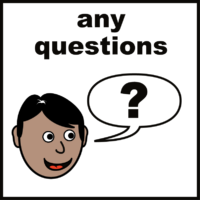 illustration of head with speech bubble with question mark inside