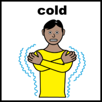 illustration of a man feeling cold