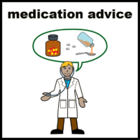 illustration of doctor giving medical advice