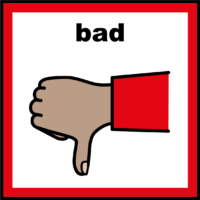 illustration of thumbs down