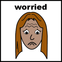 worried face