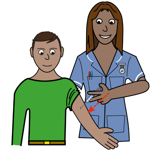Nurse and patient 