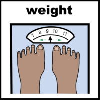 illustration of feet on weighing scale